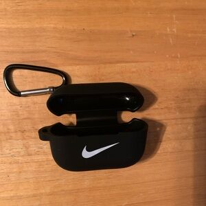 Nike Black AirPods Case with Carabiner